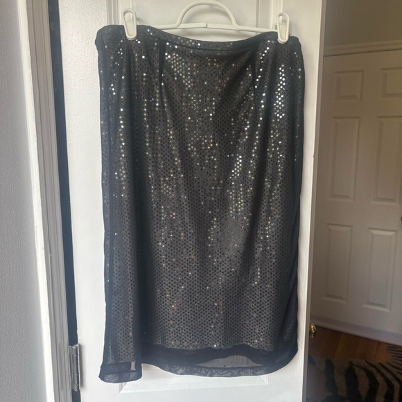 90s/2000s Mesh Sparkly Midi Skirt - Picture 5 of 8